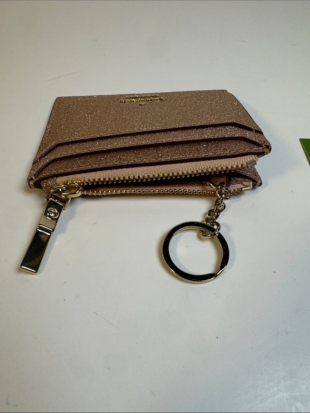 Kate Spade Burgess court rosegold coin purse card holder